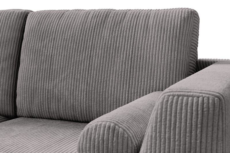 Ocean Lyx 6-sits Vänstervänd U-formad Soffa med Divan och Schäslong + Fotpall i Manchester - Mörkgrå - Möbler - Soffa - U-soffa