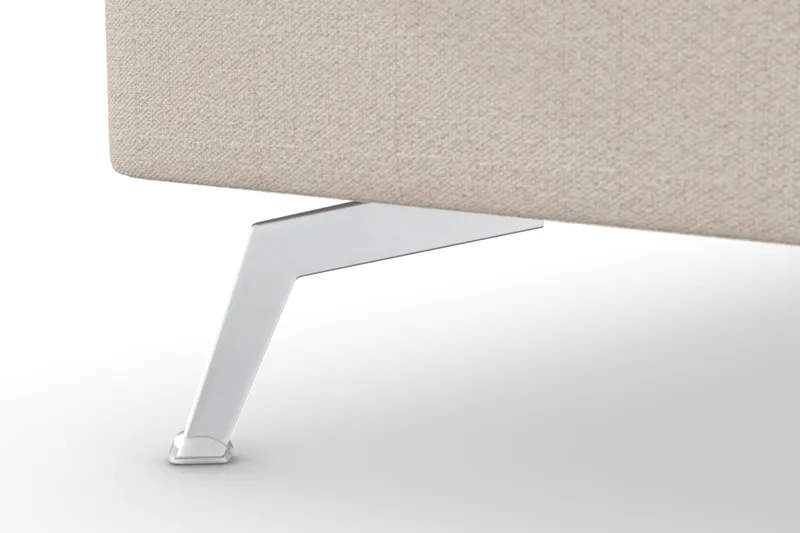 Ocean Lyx 6-sits Vänstervänd U-formad Soffa med Divan och Schäslong + Fotpall i Tyg - Beige - Möbler - Soffa - Divansoffor & schäslongsoffa