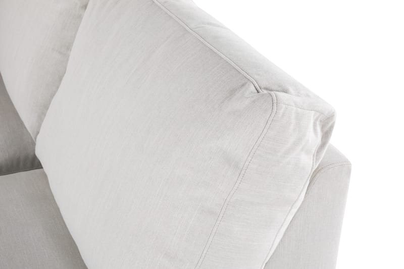 Ocean Lyx 6-sits Vänstervänd U-formad Soffa med Divan och Schäslong + Fotpall i Tyg - Ljusgrå - Möbler - Soffa - U-soffa