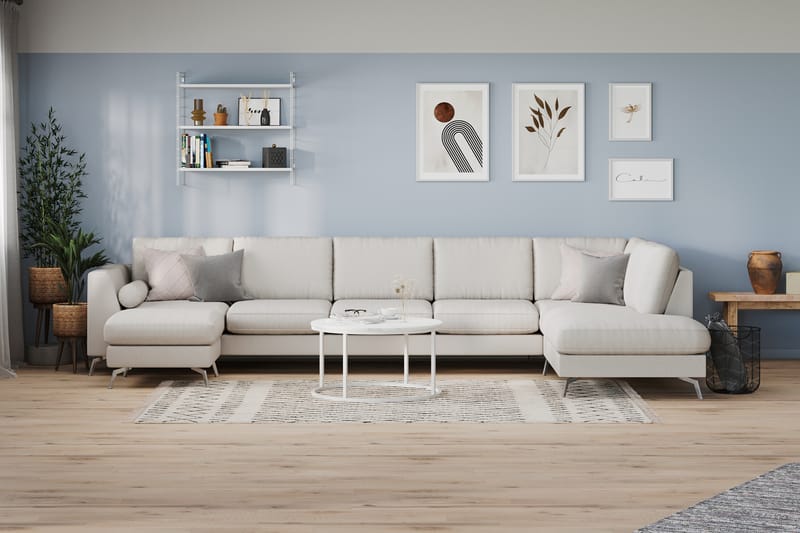 Ocean Lyx U-soffa med Schäslong Höger - Linnebeige - Möbler - Soffa - U-soffa