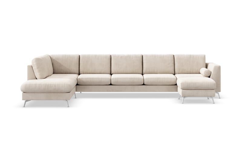 Ocean Lyx U-soffa med Schäslong Vänster - Beige - Möbler - Soffa - U-soffa