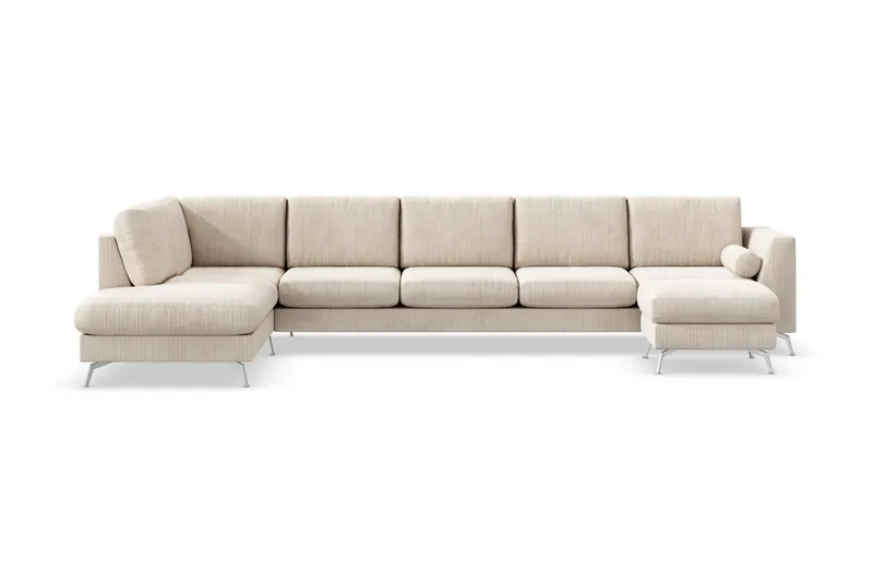 Ocean Lyx U-soffa med Schäslong Vänster - Beige - Möbler - Soffa - U-soffa