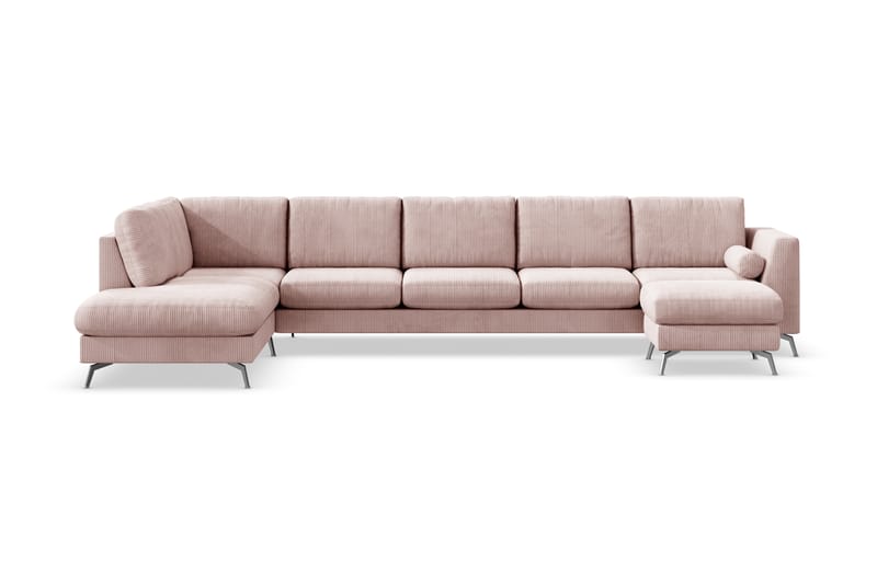 Ocean Lyx U-soffa med Schäslong Vänster - Rosa - U-soffa