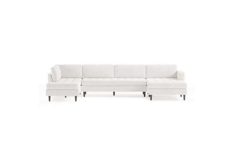 Olenne Soffa m. Divan och Schäslong 6-sits - Vit Bouclé - Möbler - Soffa - U-soffa