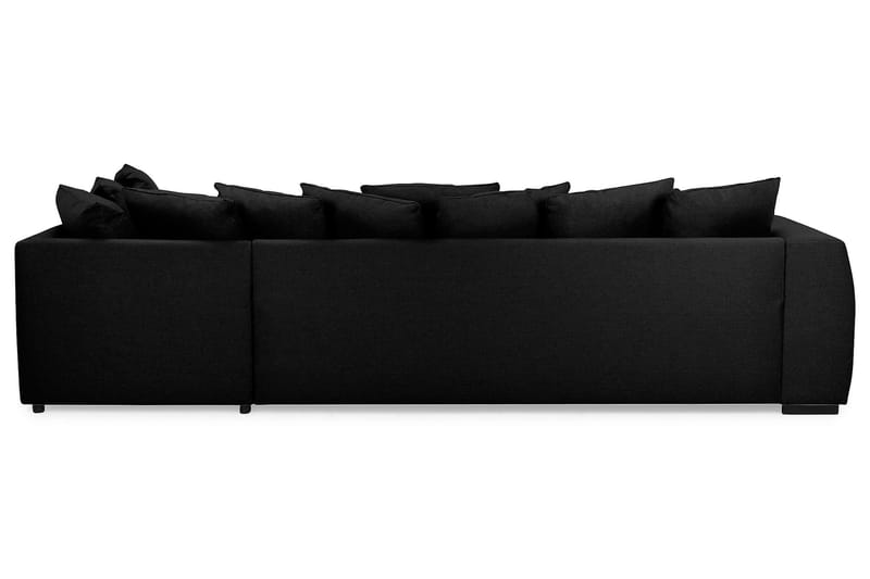 Optus 4-sits Högervänd U-formad Soffa med Divan och Schäslong i Tyg inkl Kuvertkuddar - Svart - Möbler - Soffa - U-soffa
