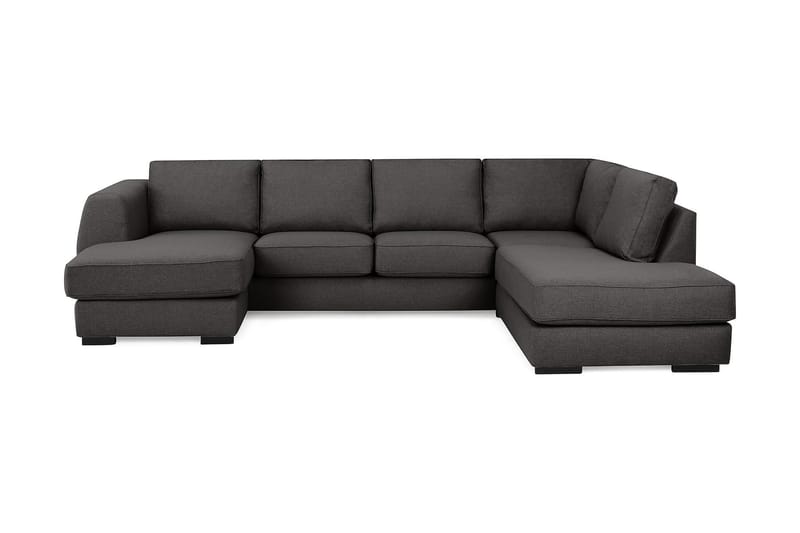 Optus 4-sits Högervänd U-formad Soffa med Divan och Schäslong i Tyg - Mörkgrå - Möbler - Soffa - U-soffa