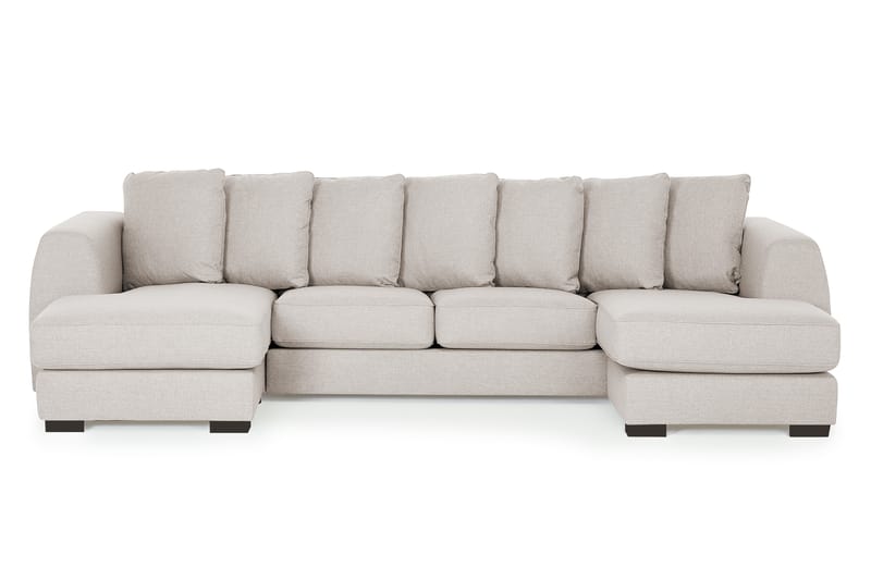 Optus 4-sits U-formad Soffa med dubbeldivan i Tyg inkl Kuvertkuddar - Beige - Möbler - Soffa - U-soffa