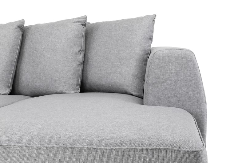 Optus 4-sits Vänstervänd U-formad Soffa med Divan och Schäslong i Tyg inkl Kuvertkuddar - Ljusgrå - Möbler - Soffa - U-soffa