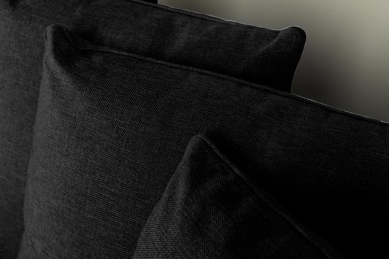 Optus 4-sits Vänstervänd U-formad Soffa med Divan och Schäslong i Tyg inkl Kuvertkuddar - Svart - Möbler - Soffa - U-soffa