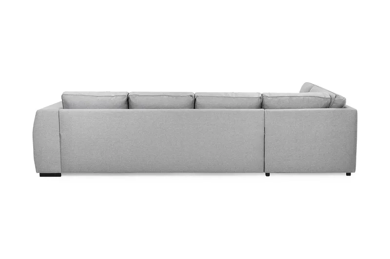 Optus 4-sits Vänstervänd U-formad Soffa med Divan och Schäslong i Tyg - Ljusgrå - Möbler - Soffa - U-soffa