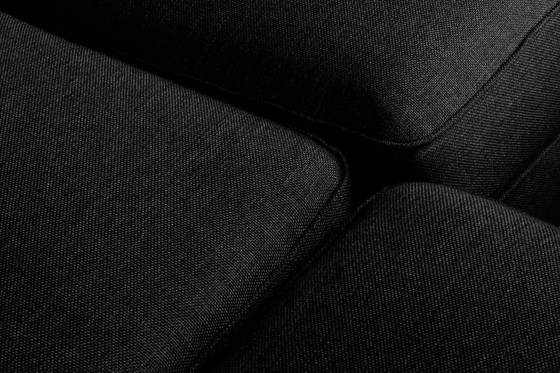 Optus 4-sits Vänstervänd U-formad Soffa med Divan och Schäslong i Tyg - Svart - Möbler - Soffa - U-soffa