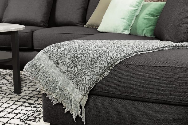 Optus 6-sits Högervänd U-formad Large Soffa med Divan och Schäslong i Tyg inkl Kuvertkuddar - Mörkgrå - Möbler - Soffa - U-soffa