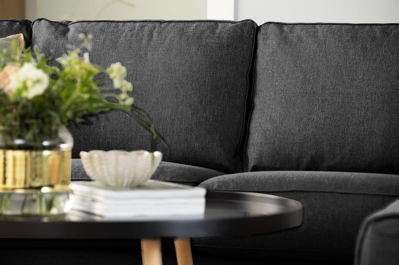 Optus 6-sits Vänstervänd U-formad Large Soffa med Divan och Schäslong i Tyg - Mörkgrå - Möbler - Soffa - U-soffa