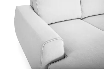 Optus Lyx 4-sits Högervänd U-formad Soffa med Divan och Schäslong i Tyg - Grå - Möbler - Soffa - U-soffa