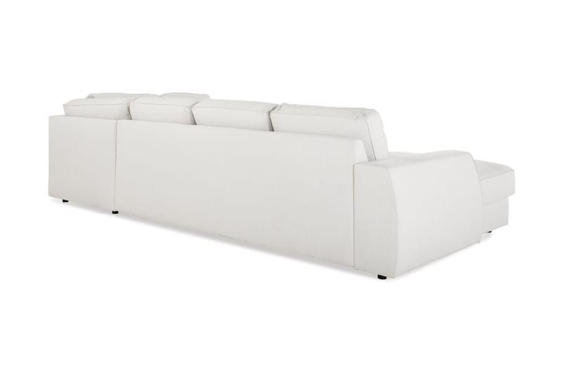 Optus Lyx 4-sits Högervänd U-formad Soffa med Divan och Schäslong i Tyg - Ljusgrå - Möbler - Soffa - U-soffa
