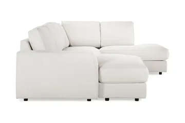 Optus Lyx 4-sits Högervänd U-formad Soffa med Divan och Schäslong i Tyg - Ljusgrå - Möbler - Soffa - U-soffa