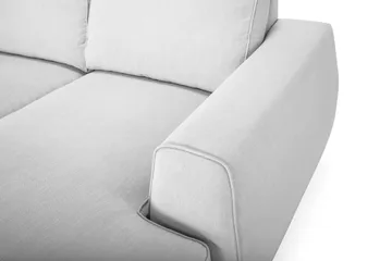 Optus Lyx 4-sits Vänstervänd U-formad Soffa med Divan och Schäslong i Tyg - Grå - Möbler - Soffa - U-soffa