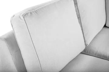 Optus Lyx 6-sits Vänstervänd U-formad Large Soffa med Divan och Schäslong i Tyg - Grå - Möbler - Soffa - U-soffa
