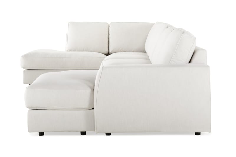 Optus Lyx 6-sits Vänstervänd U-formad Large Soffa med Divan och Schäslong i Tyg - Ljusgrå - Möbler - Soffa - U-soffa