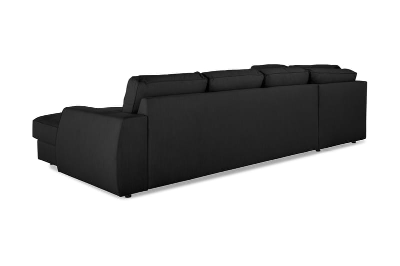 Optus Lyx U-soffa med Divan Höger - Linnesvart - U-soffa