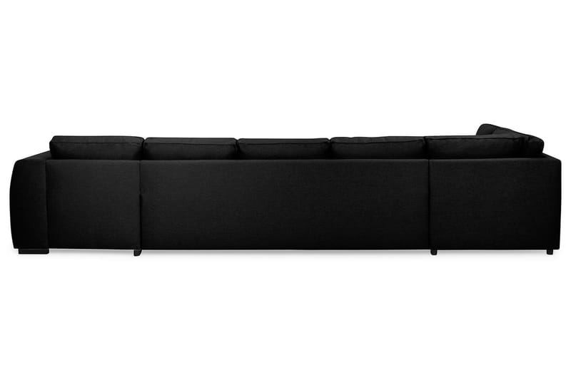Optus U-soffa Large med Divan Höger - Svart - U-soffa