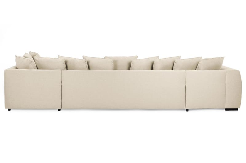 Optus U-soffa Large med Divan Vänster inkl Kuvertkuddar - Beige - U-soffa