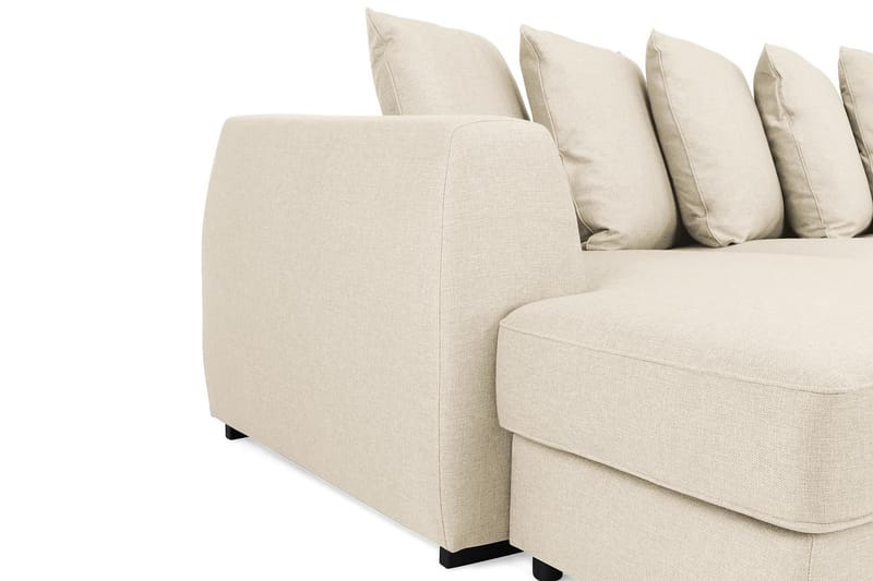 Optus U-soffa Large med Divan Vänster inkl Kuvertkuddar - Beige - U-soffa