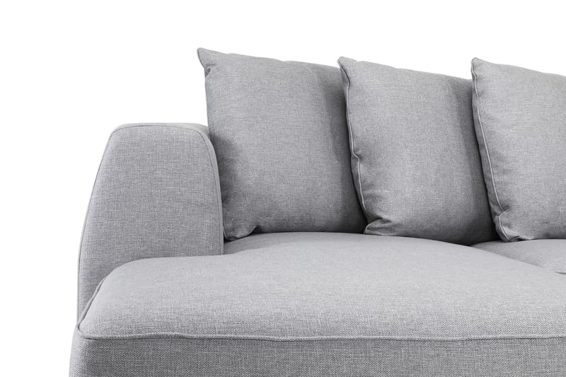 Optus U-soffa Large med Divan Vänster inkl Kuvertkuddar - Ljusgrå - U-soffa