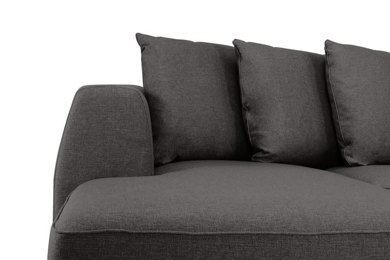 Optus U-soffa Large med Divan Vänster inkl Kuvertkuddar - Mörkgrå - U-soffa
