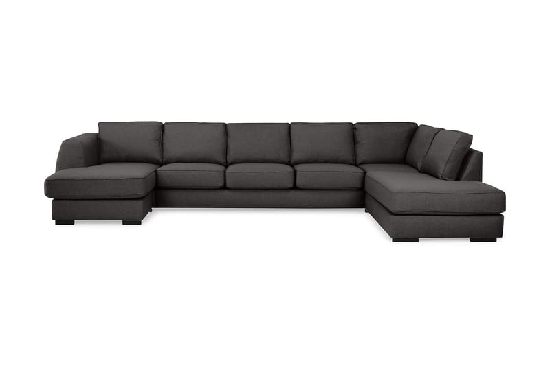 Optus U-soffa Large med Divan Vänster - Mörkgrå - U-soffa