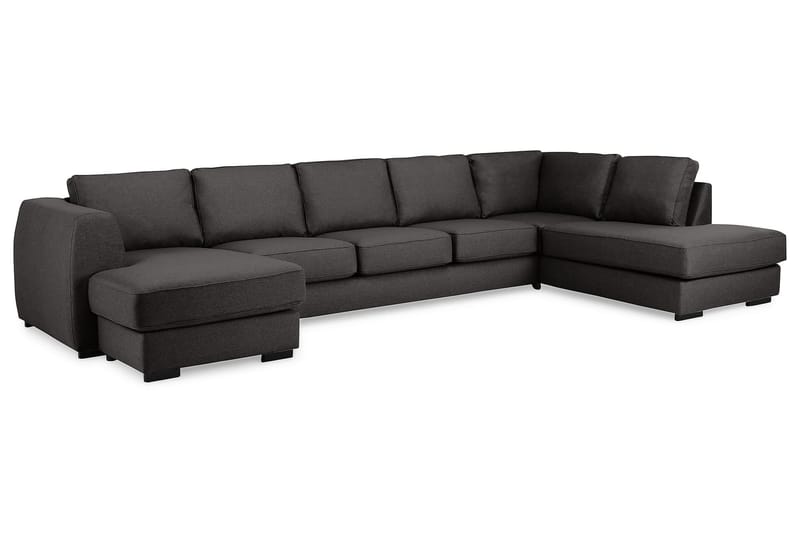 Optus U-soffa Large med Divan Vänster - Mörkgrå - U-soffa