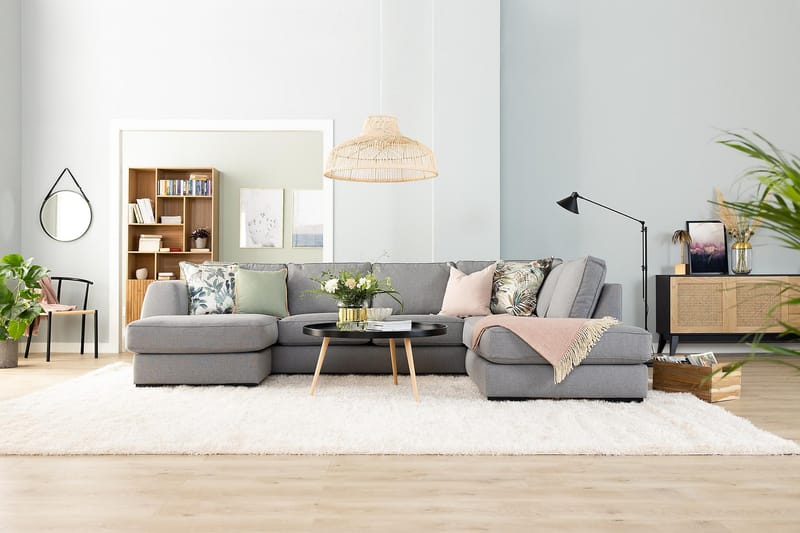 Optus U-soffa med Divan Höger - Ljusgrå - Möbler - Soffa - U-soffa