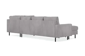 Peppe 4-sits Högervänd U-formad Soffa med Divan och Schäslong i Manchester - Mörkgrå - Möbler - Soffa - U-soffa