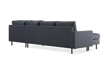 Peppe 4-sits Högervänd U-formad Soffa med Divan och Schäslong i Tyg - Mörkgrå - Möbler - Soffa - U-soffa