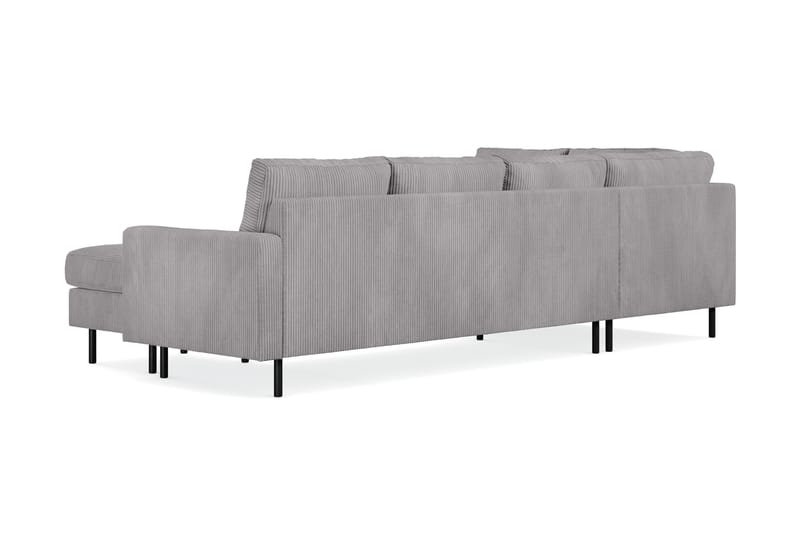 Peppe 4-sits Vänstervänd U-formad Soffa med Divan och Schäslong i Manchester - Mörkgrå - Möbler - Soffa - U-soffa