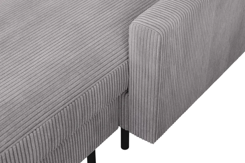 Peppe 4-sits Vänstervänd U-formad Soffa med Divan och Schäslong i Manchester - Mörkgrå - Möbler - Soffa - U-soffa