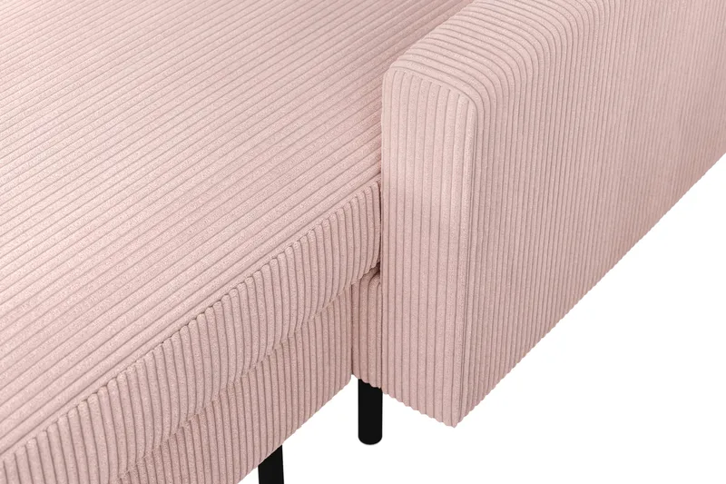 Peppe 4-sits Vänstervänd U-formad Soffa med Divan och Schäslong i Manchester - Rosa - Möbler - Soffa - U-soffa