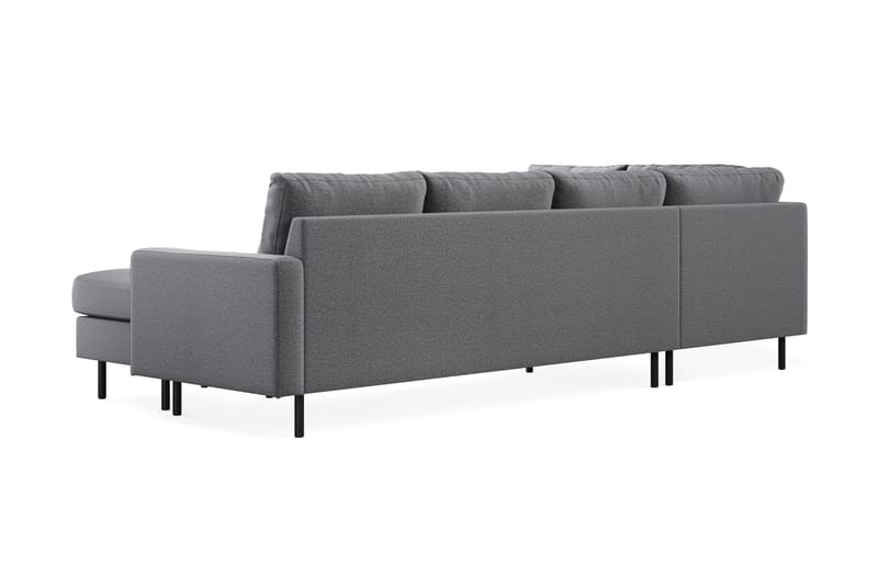Peppe 4-sits Vänstervänd U-formad Soffa med Divan och Schäslong i Tyg - Ljusgrå - Möbler - Soffa - U-soffa