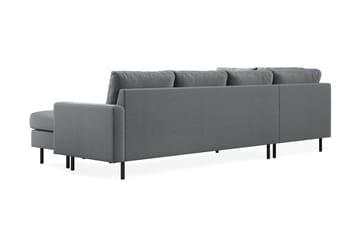 Peppe 4-sits Vänstervänd U-formad Soffa med Divan och Schäslong i Tyg - Ljusgrå - Möbler - Soffa - U-soffa