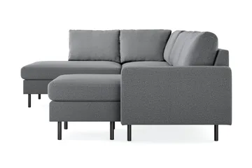 Peppe 4-sits Vänstervänd U-formad Soffa med Divan och Schäslong i Tyg - Ljusgrå - Möbler - Soffa - U-soffa