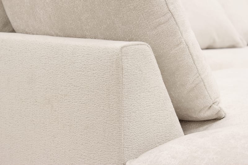 Rossita Lyx 6-sits Vänstervänd U-formad Extra djup Soffa med Divan och Schäslong i Chenille - Beige - Möbler - Soffa - U-soffa