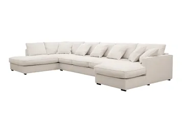 Rossita Lyx 6-sits Vänstervänd U-formad Extra djup Soffa med Divan och Schäslong i Manchester - Offwhite - Möbler - Soffa - U-soffa