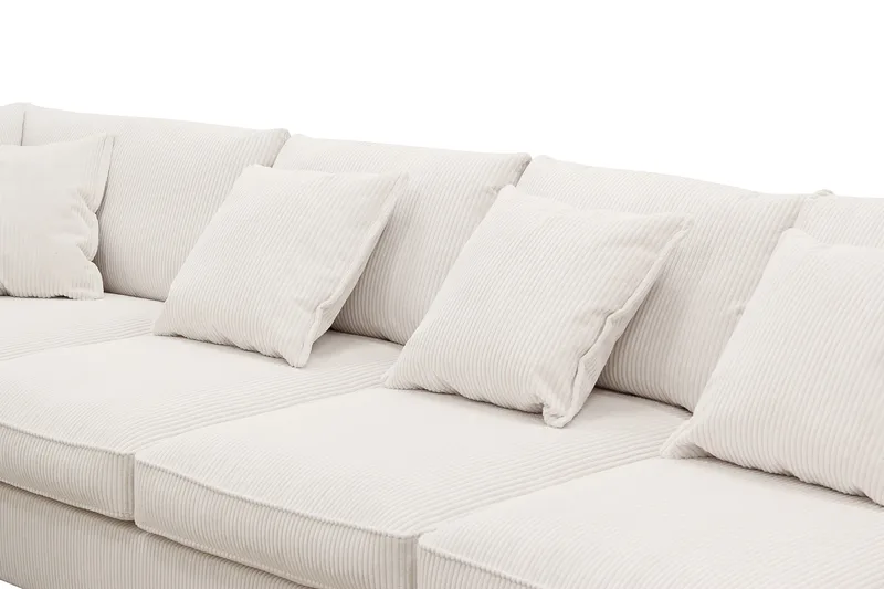 Rossita Lyx 6-sits Vänstervänd U-formad Extra djup Soffa med Divan och Schäslong i Manchester - Offwhite - Möbler - Soffa - U-soffa