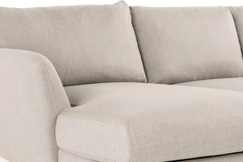 Trend 4-sits Högervänd U-formad Soffa med Divan och Schäslong i Tyg - Beige - Möbler - Soffa - U-soffa
