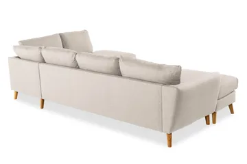 Trend 4-sits Högervänd U-formad Soffa med Divan och Schäslong i Tyg - Beige - Möbler - Soffa - U-soffa