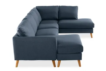 Trend 4-sits Högervänd U-formad Soffa med Divan och Schäslong i Tyg - Blå - Möbler - Soffa - U-soffa