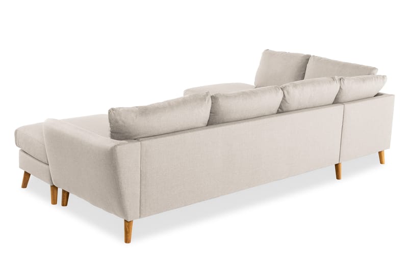 Trend 4-sits Vänstervänd U-formad Soffa med Divan och Schäslong i Tyg - Beige - Möbler - Soffa - U-soffa