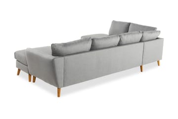 Trend 4-sits Vänstervänd U-formad Soffa med Divan och Schäslong i Tyg - Grå - Möbler - Soffa - U-soffa