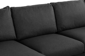 Trend 4-sits Vänstervänd U-formad Soffa med Divan och Schäslong i Tyg - Svart - Möbler - Soffa - U-soffa