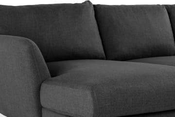 Trend 4-sits Vänstervänd U-formad Soffa med Divan och Schäslong i Tyg - Svart - Möbler - Soffa - U-soffa
